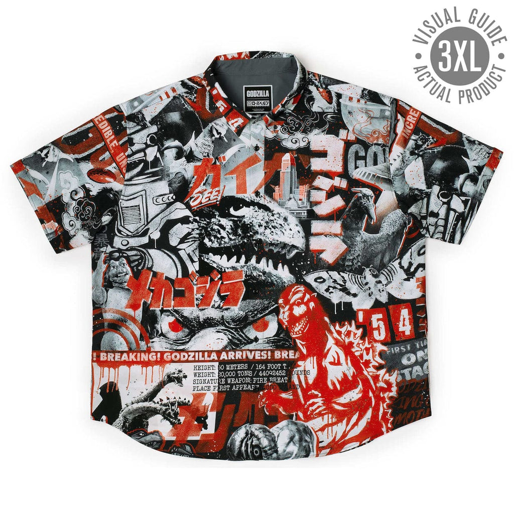 RSVLTS King of the Monsters KUNUFLEX Short Sleeve Shirt in Black — detail 15