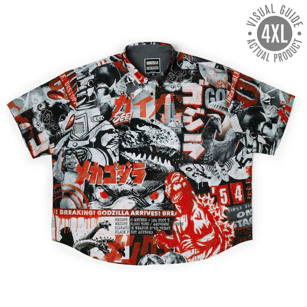 RSVLTS King of the Monsters KUNUFLEX Short Sleeve Shirt in Black — detail 16