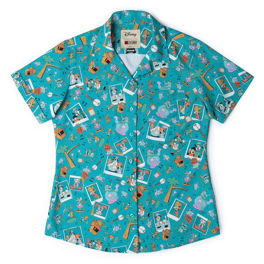 RSVLTS Lester’s Possum Park Women's KUNUFLEX Short Sleeve Shirt in Green — detail 5