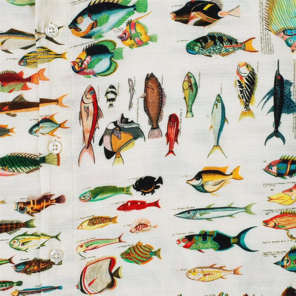 RSVLTS Fantastical Fish Bamboo Short Sleeve Shirt in Multicolor — detail 6