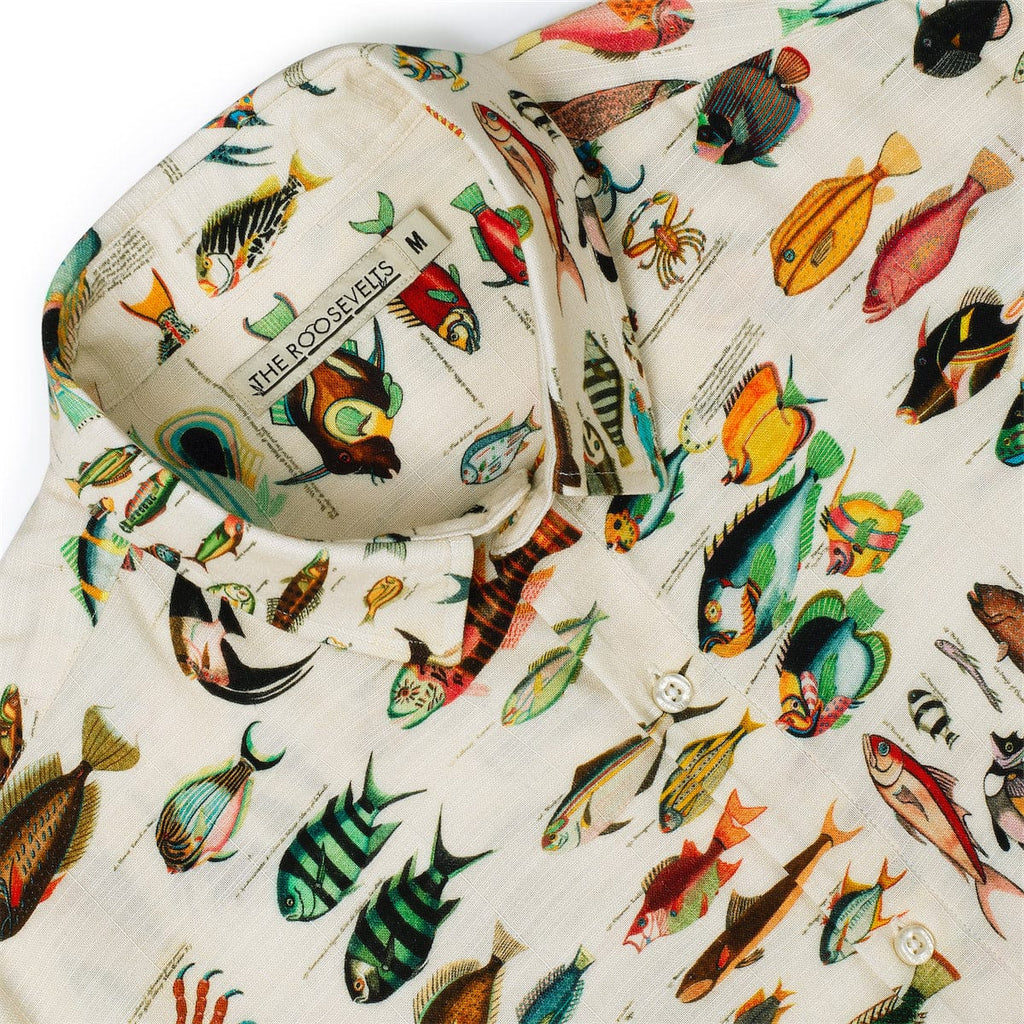 RSVLTS Fantastical Fish Bamboo Short Sleeve Shirt in Multicolor — detail 8