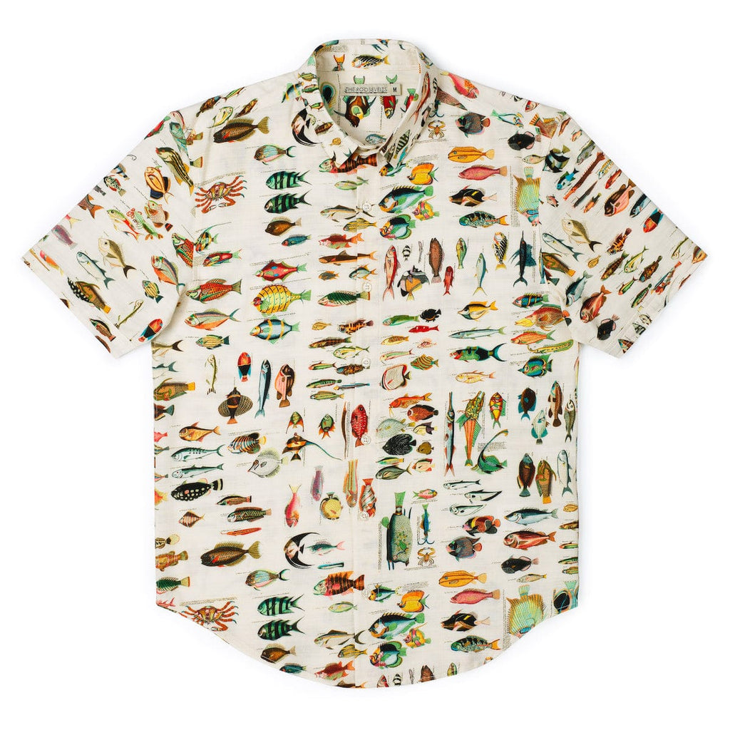 RSVLTS Fantastical Fish Bamboo Short Sleeve Shirt in Multicolor — detail 7