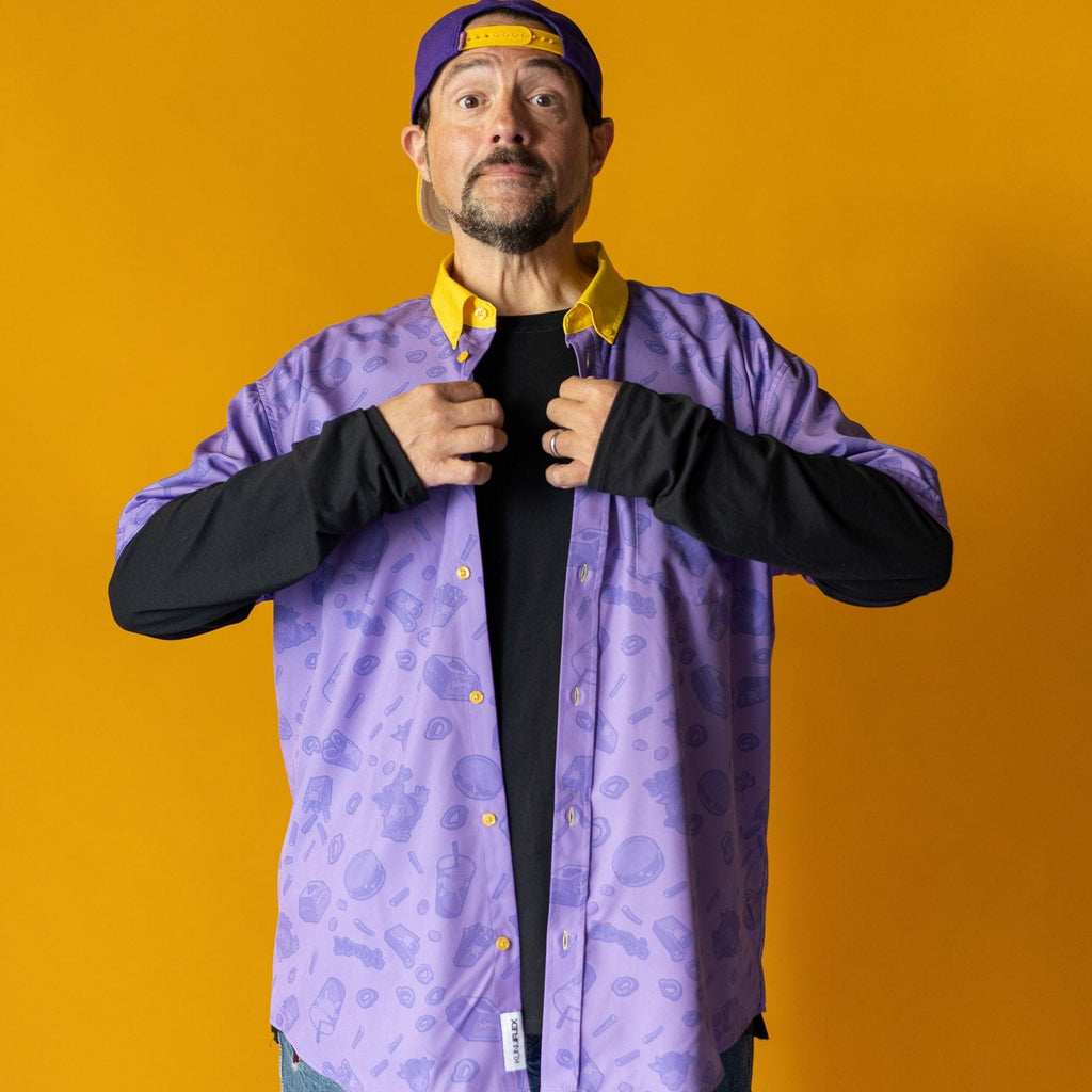 RSVLTS Mooby’s KUNUFLEX Short Sleeve Shirt in Purple — detail 2