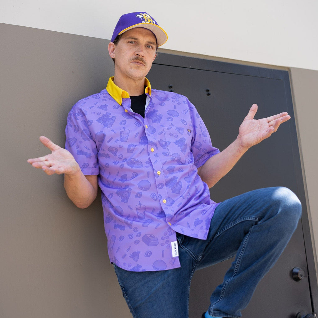 RSVLTS Mooby’s KUNUFLEX Short Sleeve Shirt in Purple — detail 6