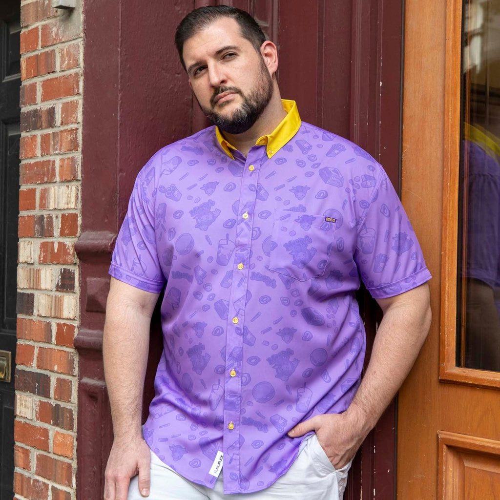 RSVLTS Mooby’s KUNUFLEX Short Sleeve Shirt in Purple — detail 9