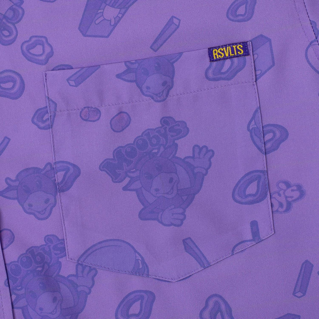 RSVLTS Mooby’s KUNUFLEX Short Sleeve Shirt in Purple — detail 8