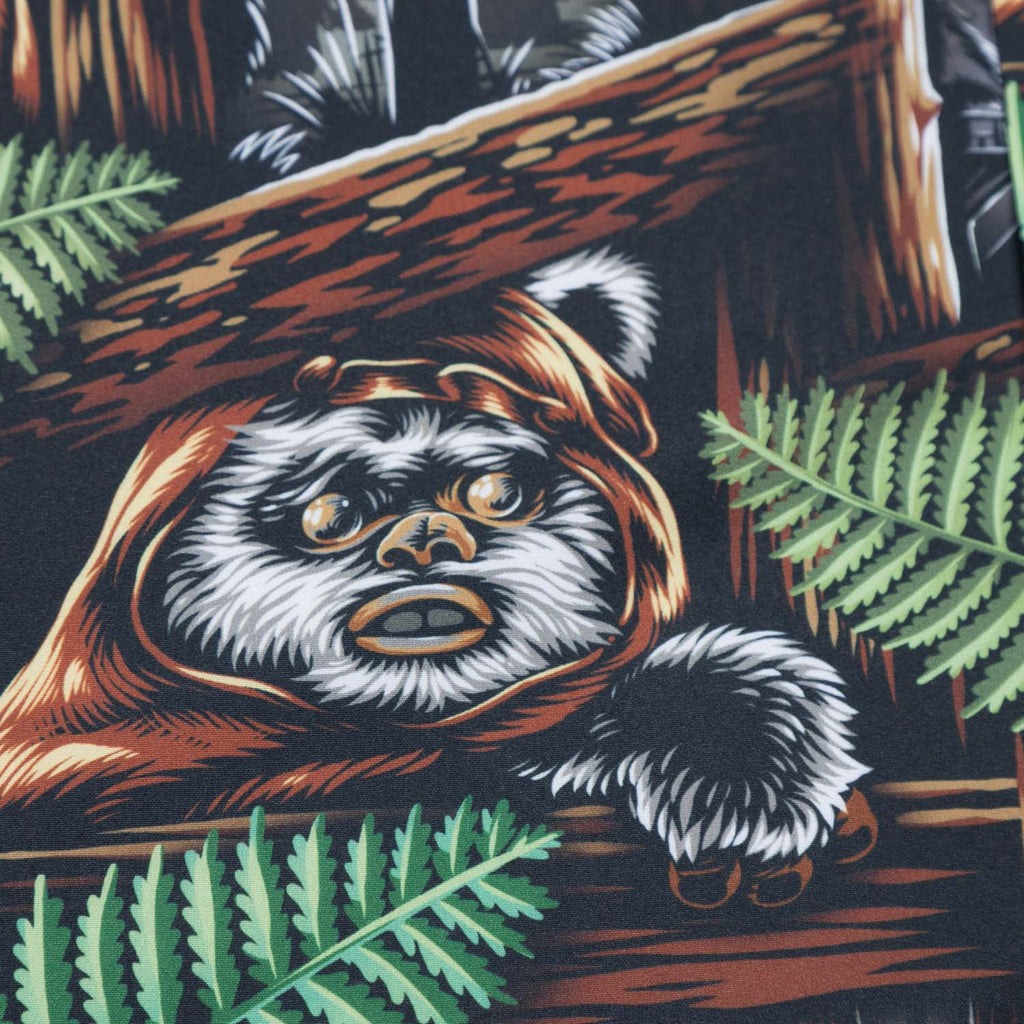 RSVLTS Welcome to the Forest Moon KUNUFLEX Short Sleeve Shirt in Brown — detail 8