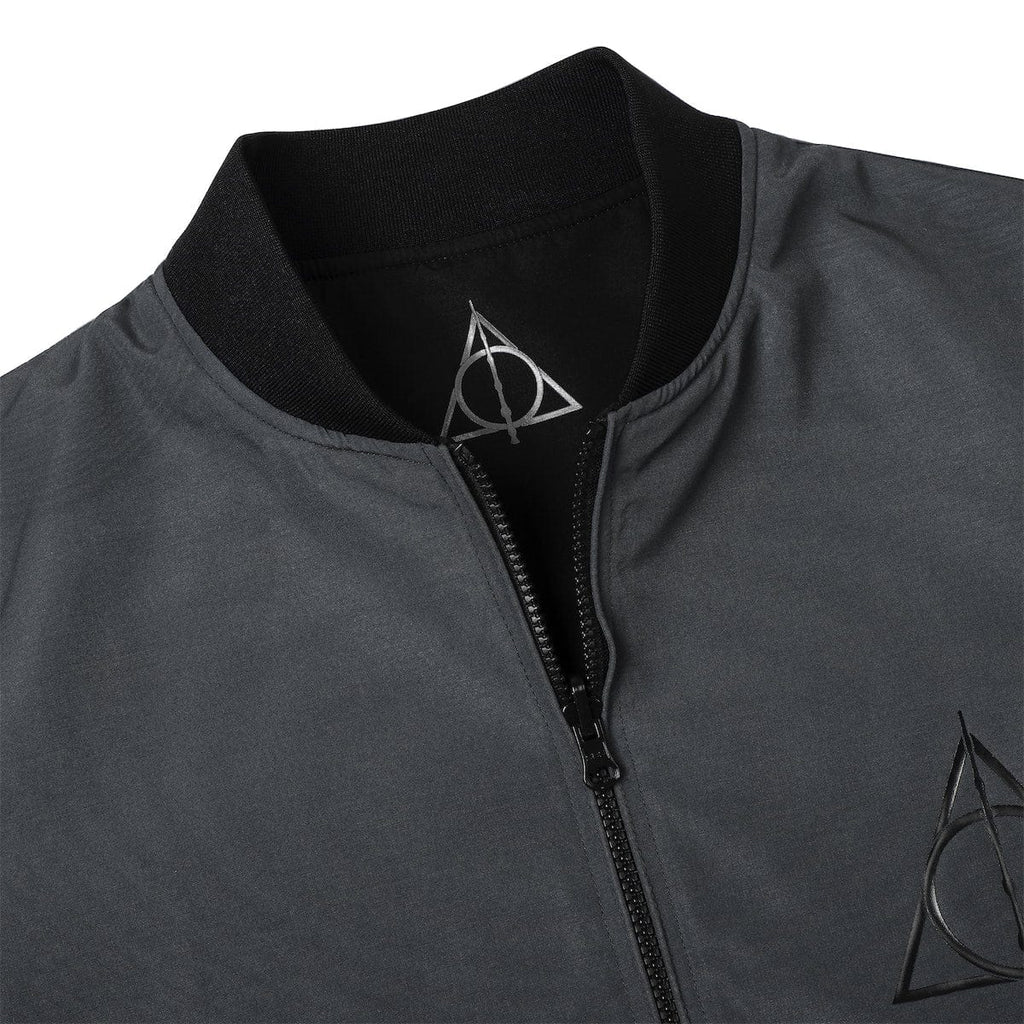 RSVLTS Deathly Hallows Reversible Bomber Jacket in Black — detail 6