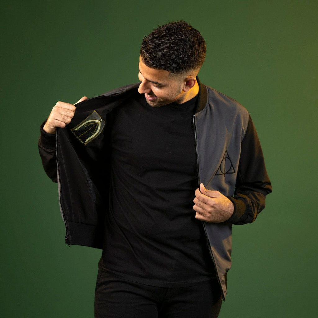 RSVLTS Deathly Hallows Reversible Bomber Jacket in Black — detail 3