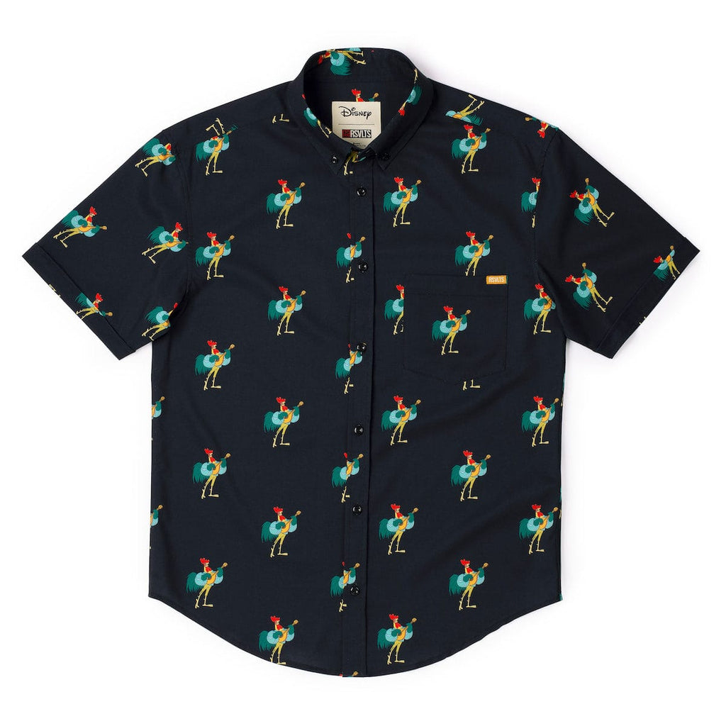 RSVLTS Oo-De-Lally KUNUFLEX Short Sleeve Shirt in Black — detail 6
