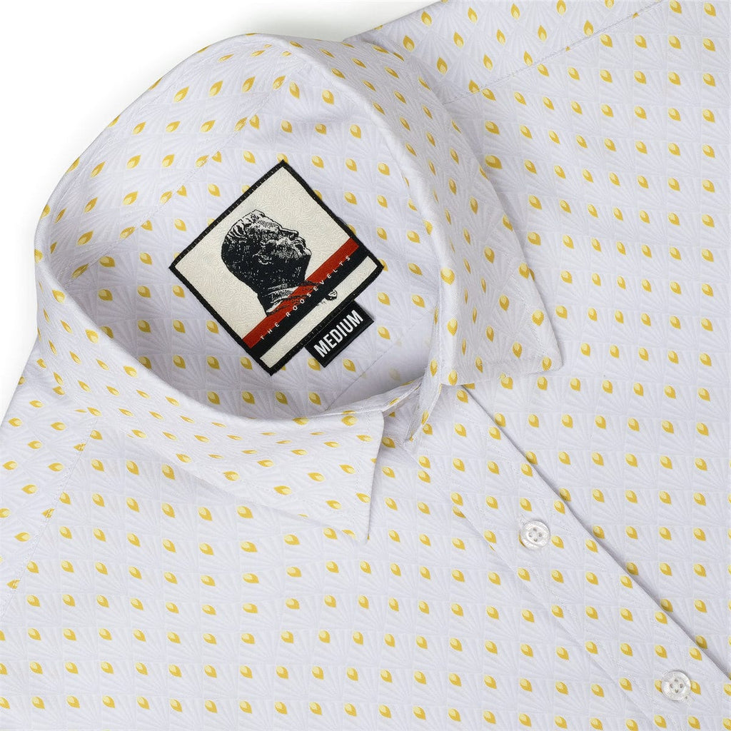 RSVLTS Opening Night Good Looks KUNUFLEX Dress Shirt in White — detail 8