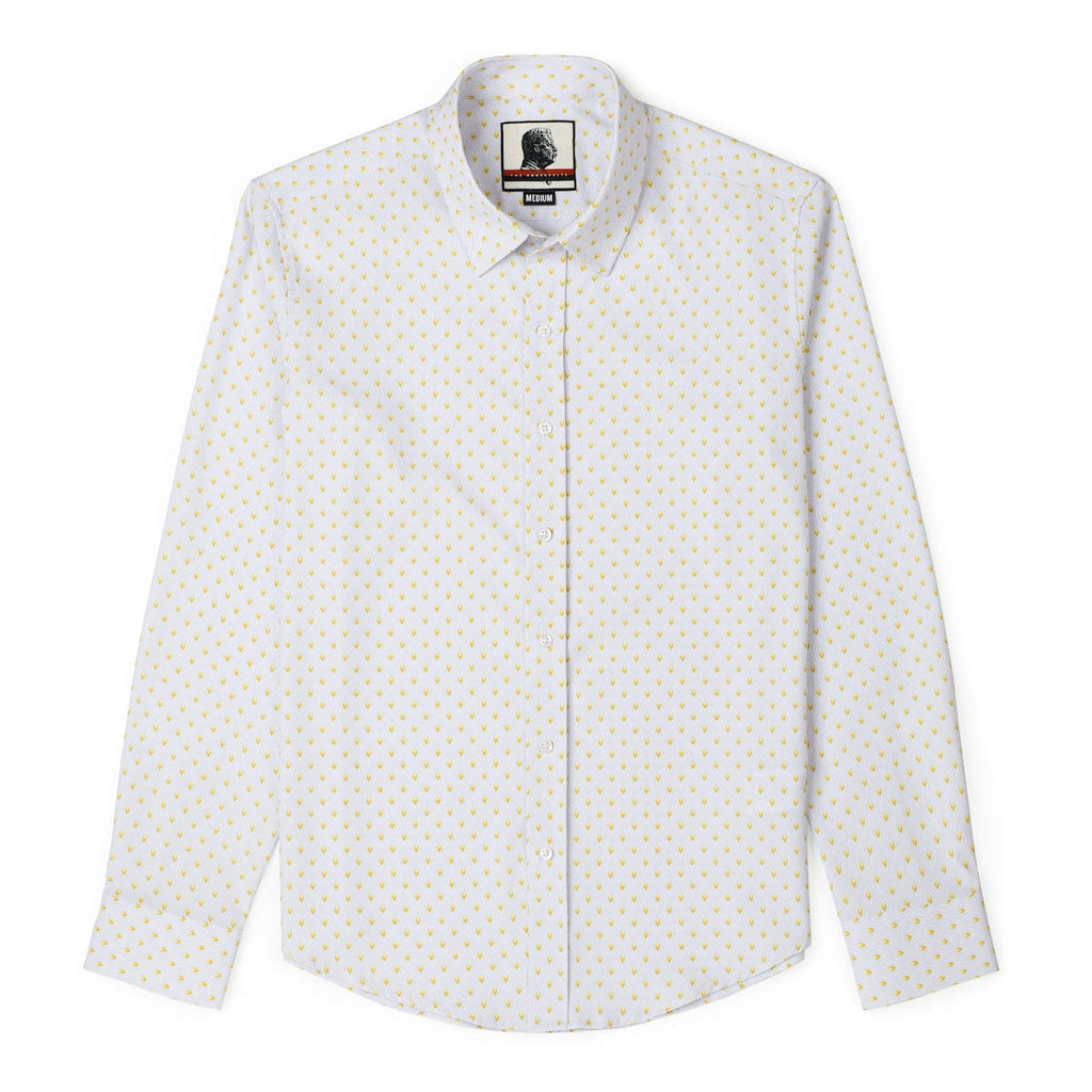 RSVLTS Opening Night Good Looks KUNUFLEX Dress Shirt in White — detail 6
