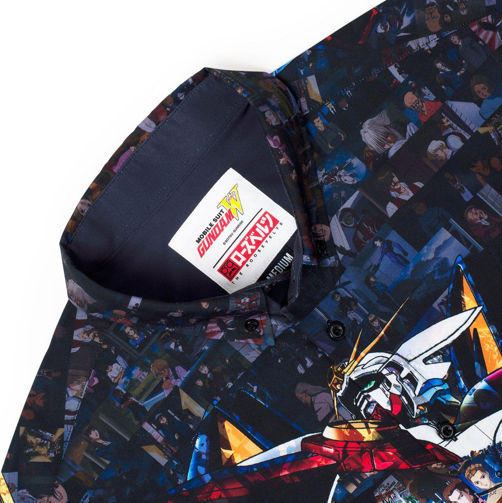 RSVLTS Gundam Wing KUNUFLEX Short Sleeve Shirt in Black — detail 3