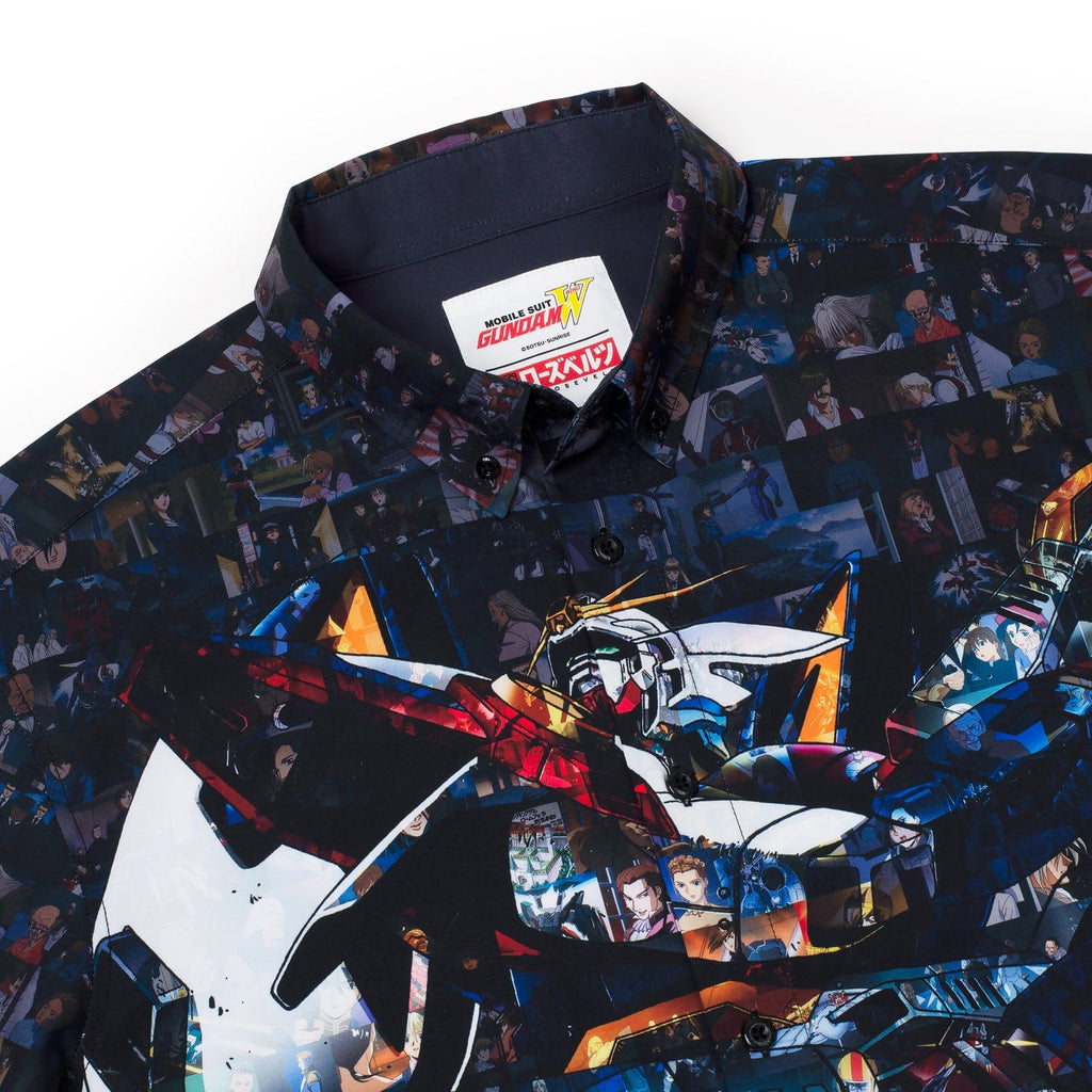RSVLTS Gundam Wing KUNUFLEX Short Sleeve Shirt in Black — detail 6