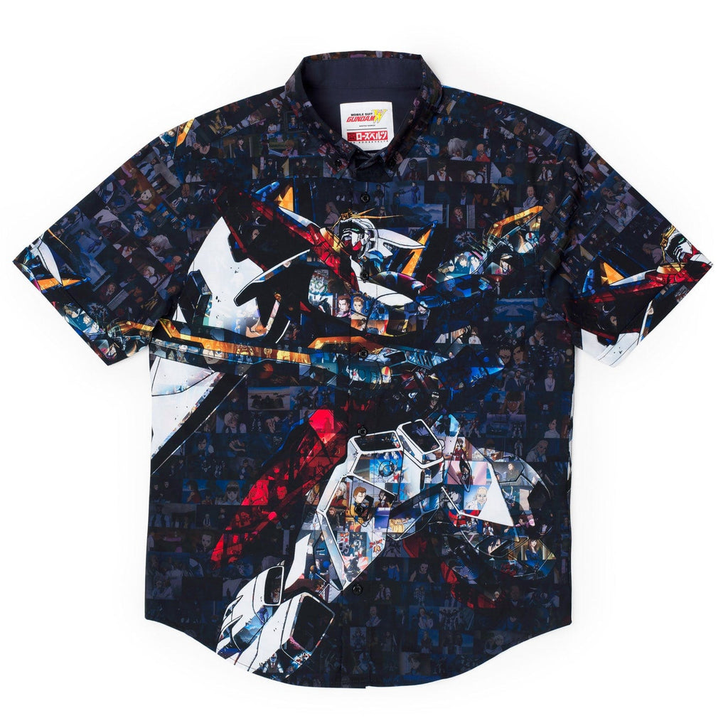 RSVLTS Gundam Wing KUNUFLEX Short Sleeve Shirt in Black — detail 2