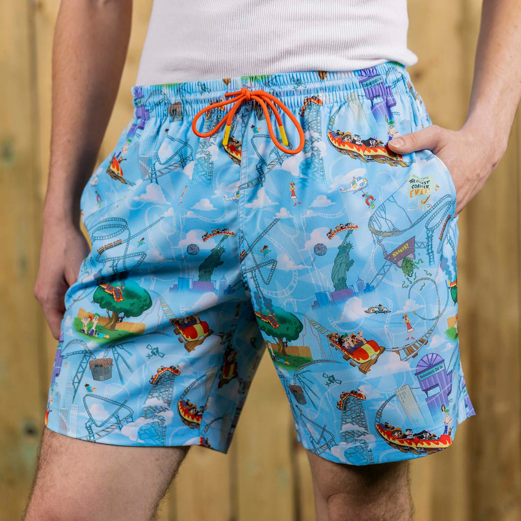 RSVLTS Summer Shenanigans Hybrid Shorts in Blue — detail 2