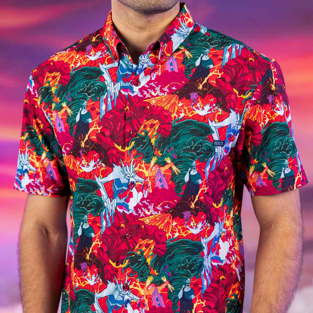 RSVLTS Olympus Would Be That Way KUNUFLEX Short Sleeve Shirt — detail 4