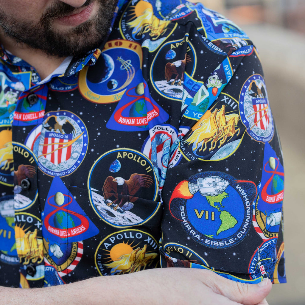 RSVLTS Legacy Apollo KUNUFLEX Short Sleeve Shirt in Black — detail 4