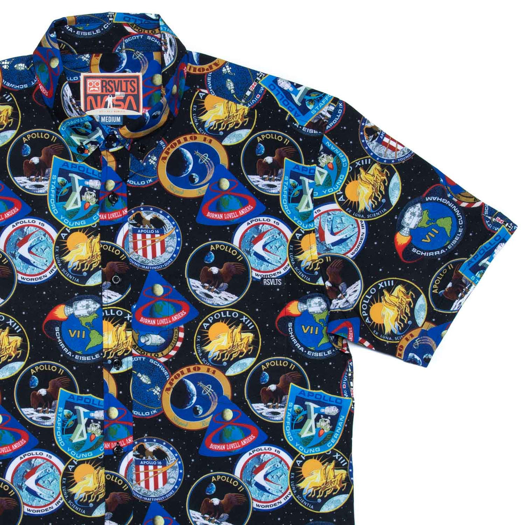 RSVLTS Legacy Apollo KUNUFLEX Short Sleeve Shirt in Black — front view