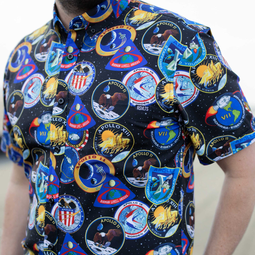 RSVLTS Legacy Apollo KUNUFLEX Short Sleeve Shirt in Black — detail 3
