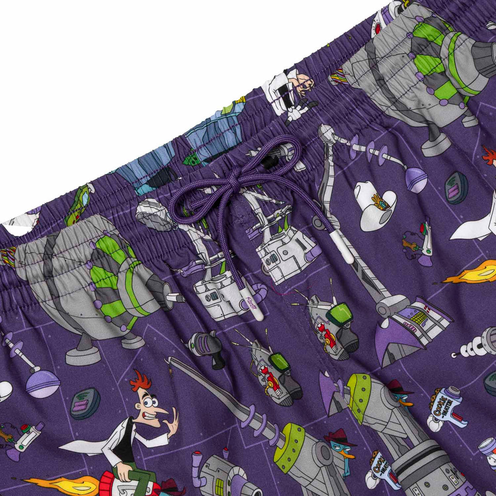 RSVLTS Doofenshmirtz Evil Incorporated Hybrid Shorts in Purple — detail 5