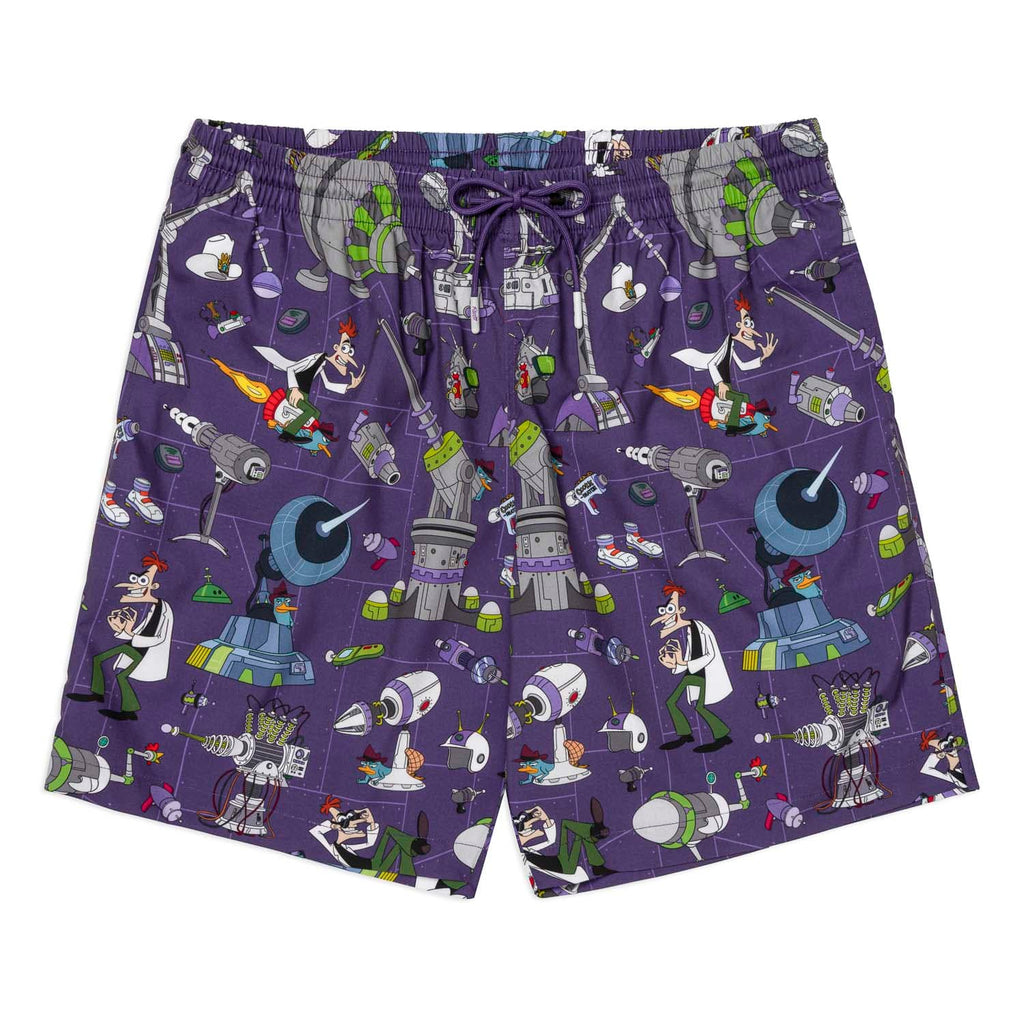 RSVLTS Doofenshmirtz Evil Incorporated Hybrid Shorts in Purple — detail 6