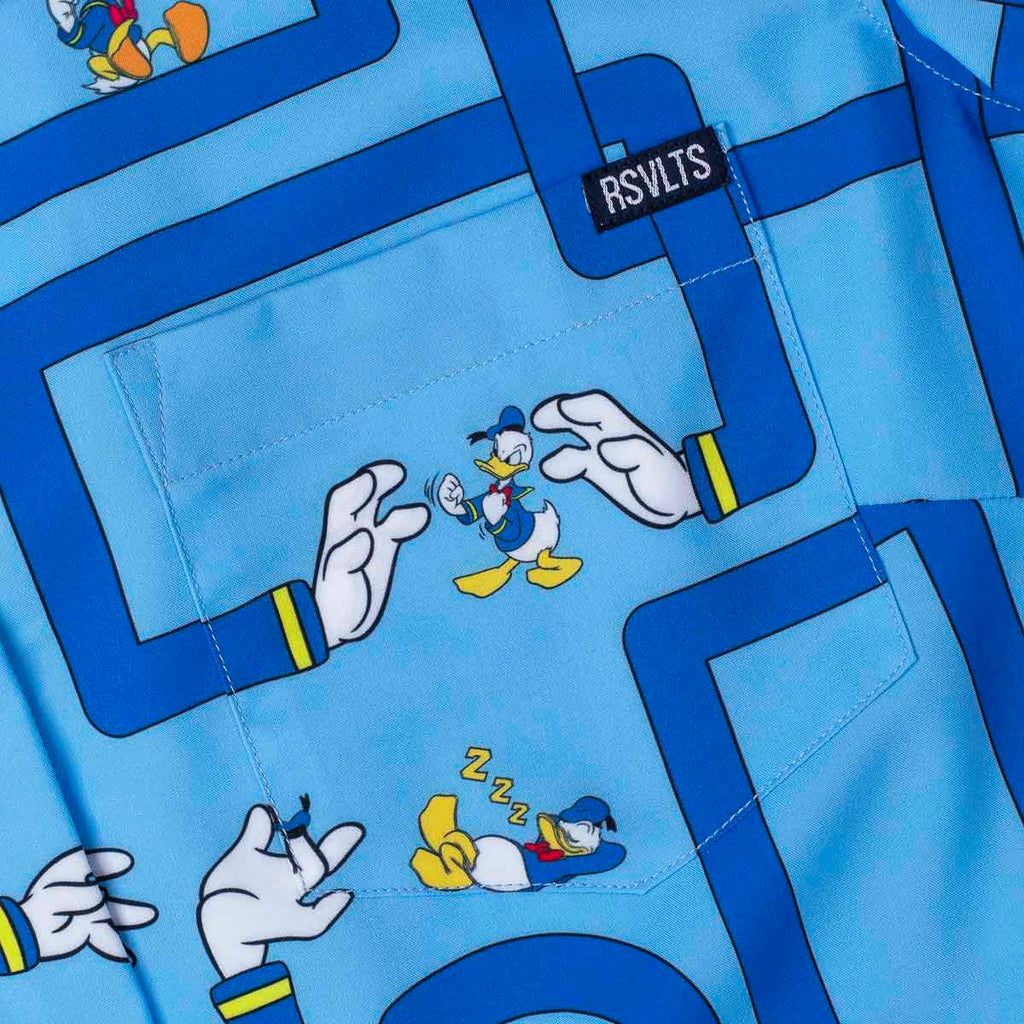 RSVLTS Out on a Limb Women's KUNUFLEX Short Sleeve Shirt in Blue — detail 6