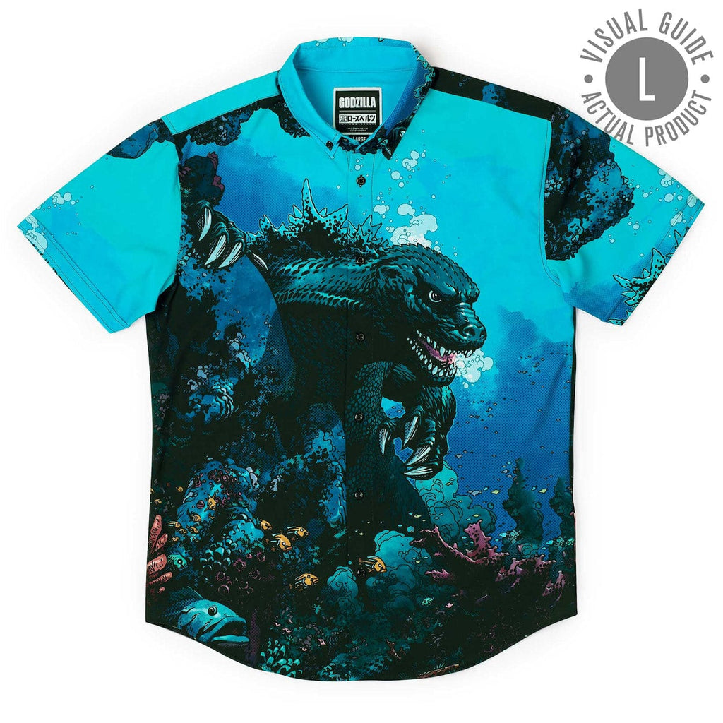 RSVLTS From the Depths KUNUFLEX Short Sleeve Shirt in Blue — detail 10