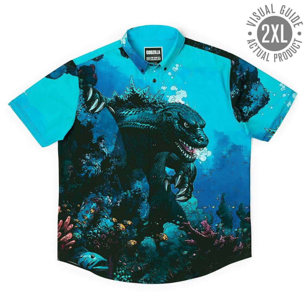 RSVLTS From the Depths KUNUFLEX Short Sleeve Shirt in Blue — detail 12