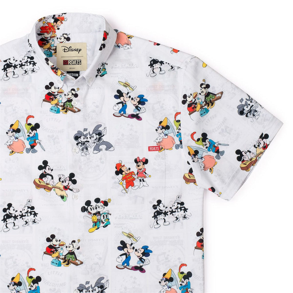 RSVLTS Since 1928 KUNUFLEX Short Sleeve Shirt in White — front view