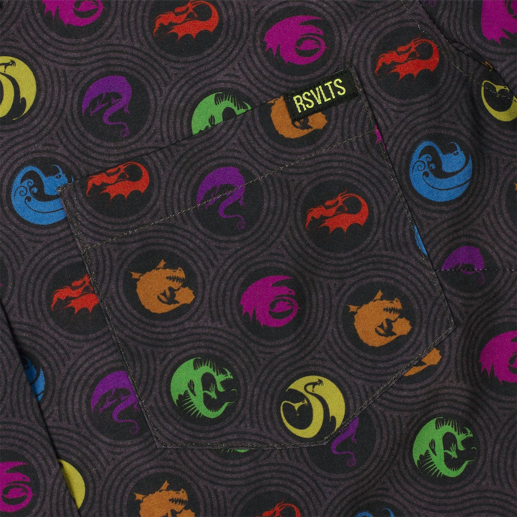 RSVLTS Sizzlin' Sigils Women's KUNUFLEX Short Sleeve Shirt in Gray — detail 10
