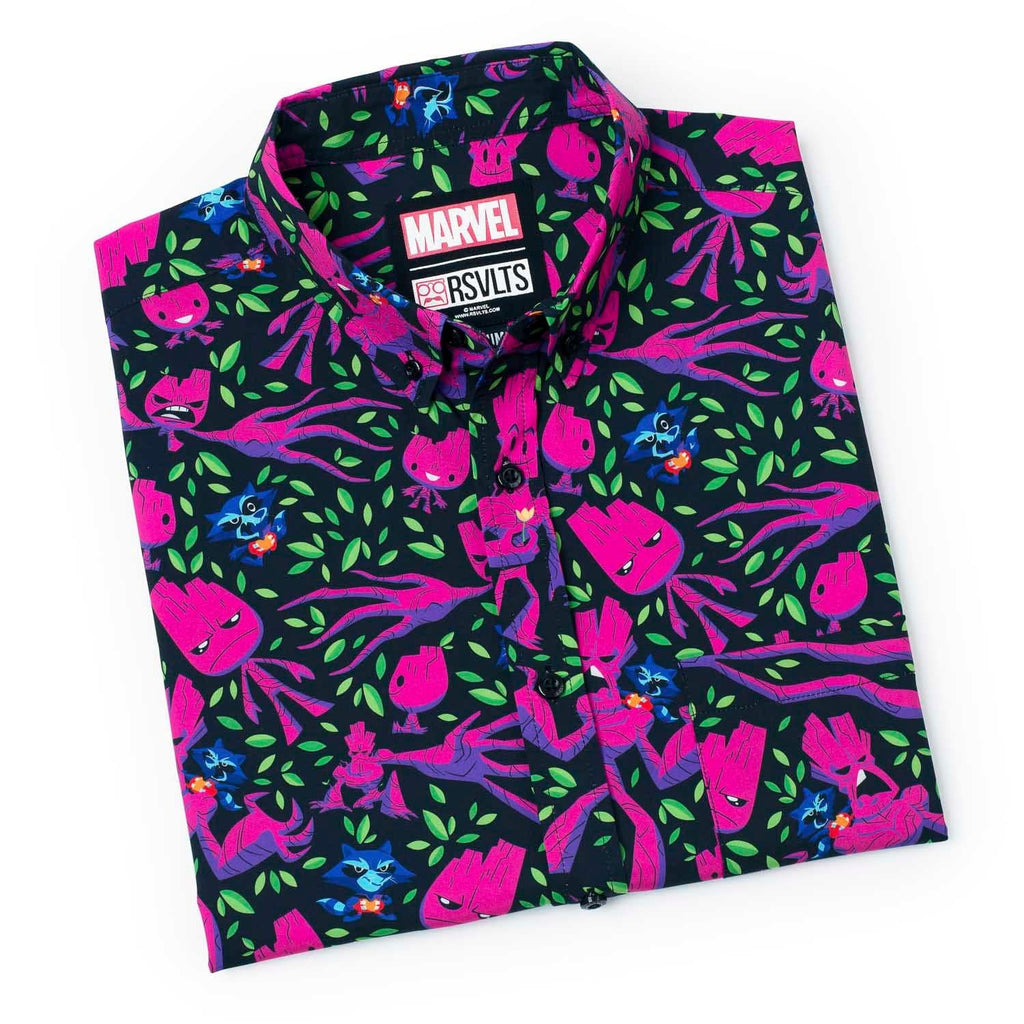 RSVLTS We Are Groot KUNUFLEX Short Sleeve Shirt in Purple — detail 9
