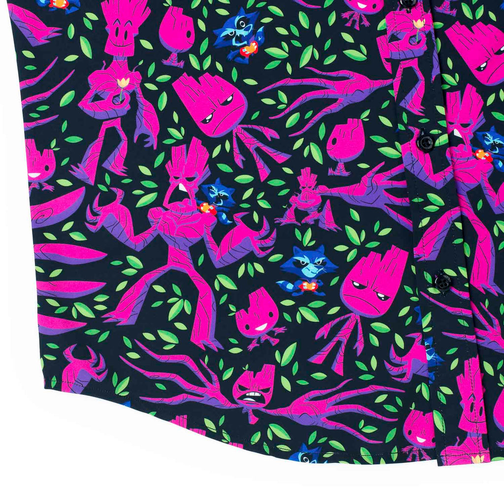 RSVLTS We Are Groot KUNUFLEX Short Sleeve Shirt in Purple — detail 8