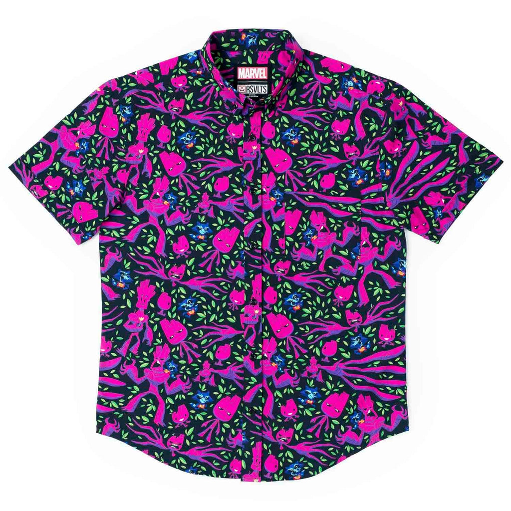 RSVLTS We Are Groot KUNUFLEX Short Sleeve Shirt in Purple — detail 2