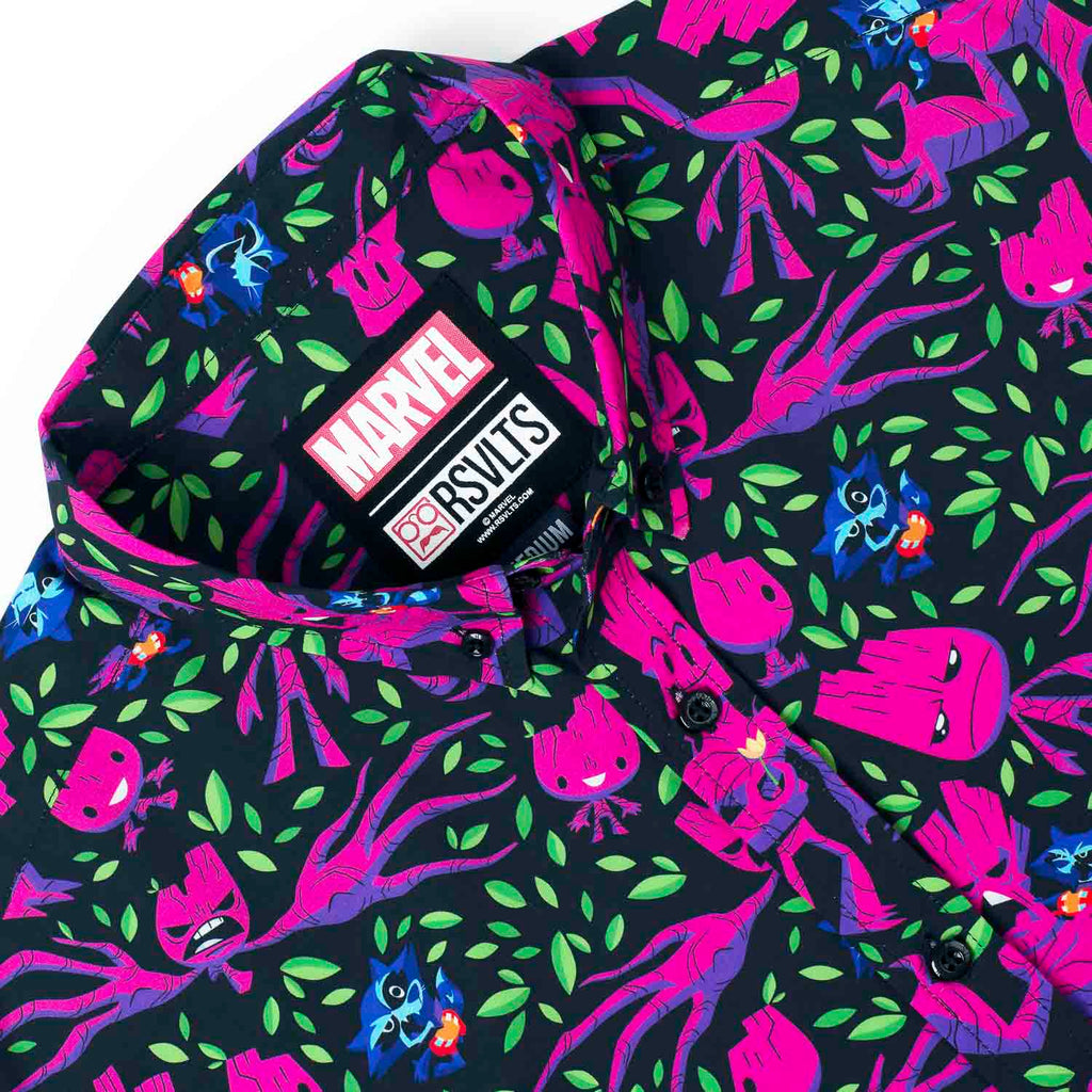RSVLTS We Are Groot KUNUFLEX Short Sleeve Shirt in Purple — detail 4