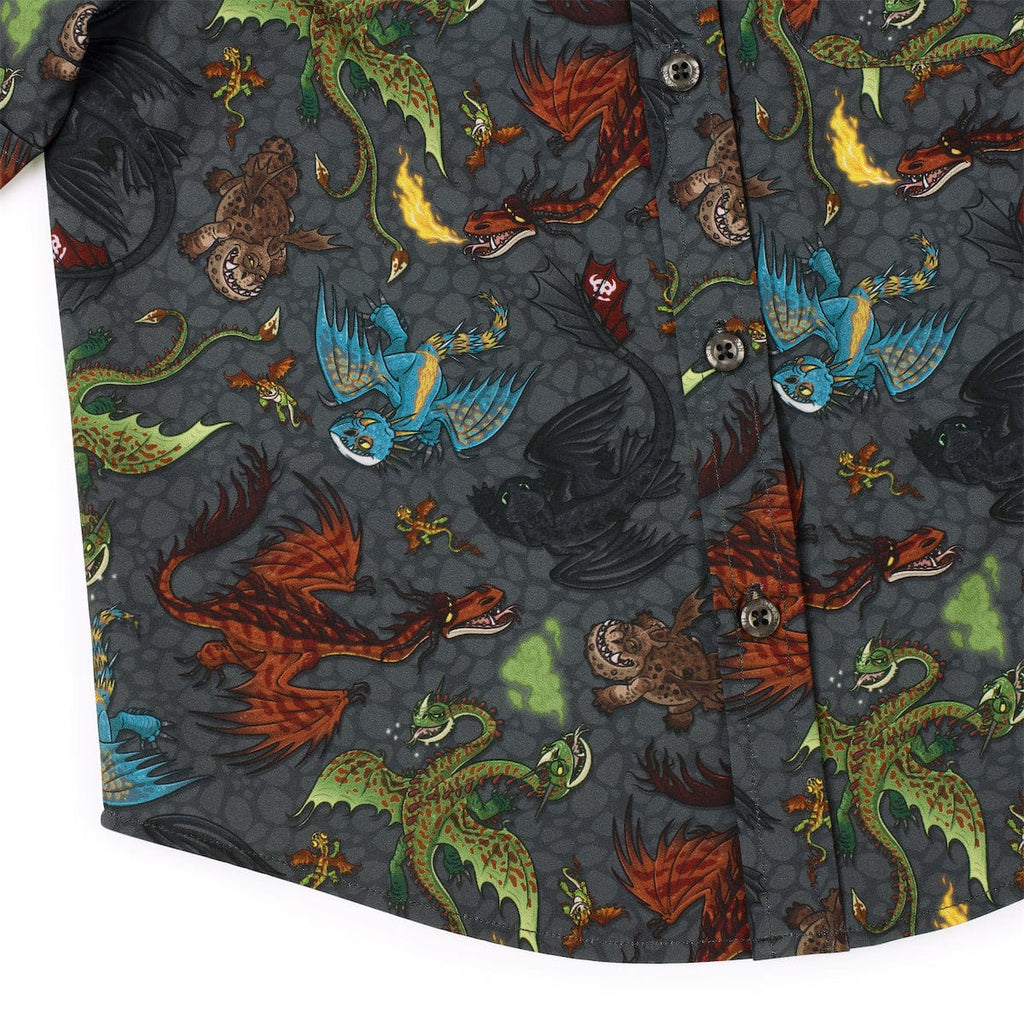 RSVLTS Scales 'n' Tails Preschool KUNUFLEX Short Sleeve Shirt in Gray — detail 5