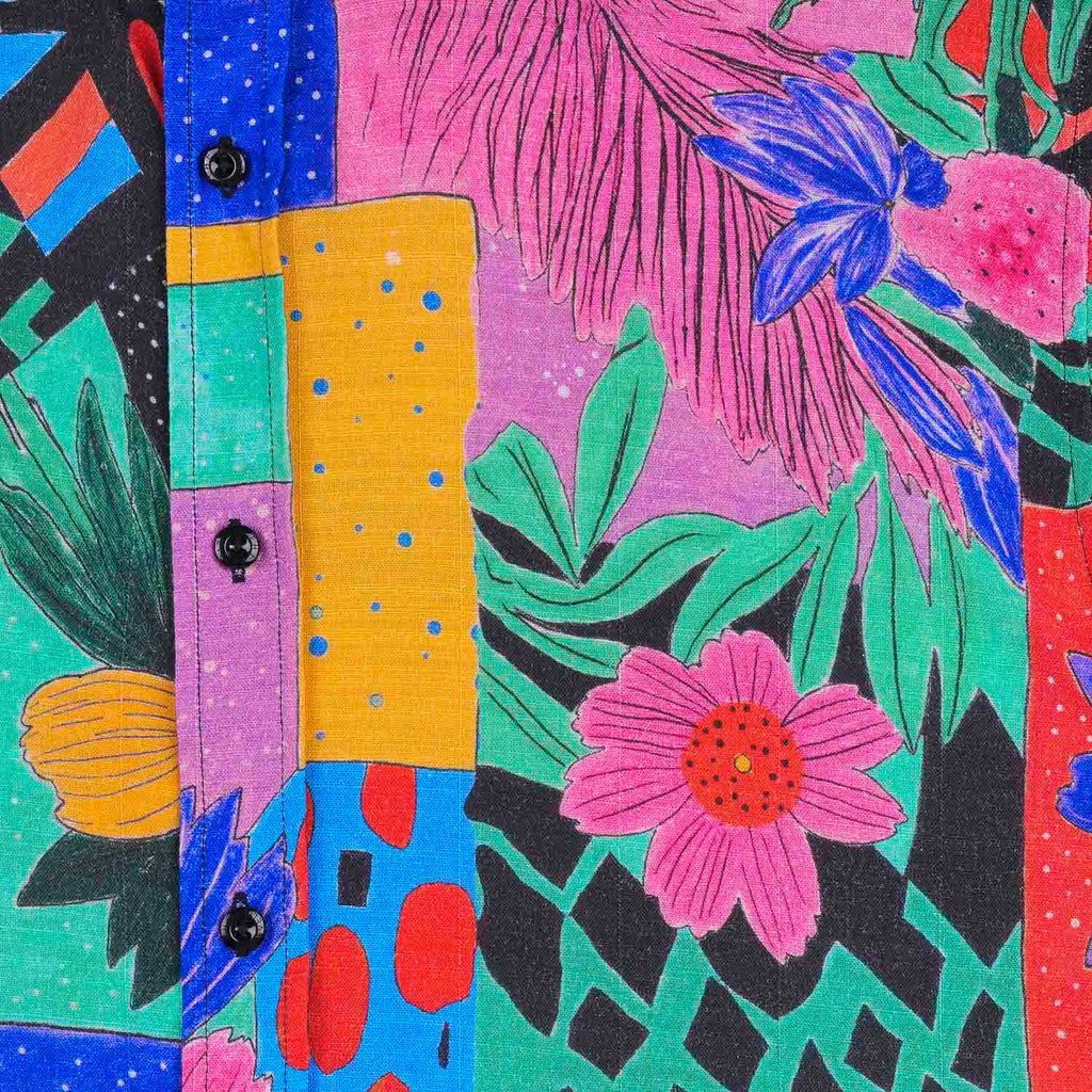RSVLTS Max Floral Bamboo Short Sleeve Shirt in Multicolor — detail 9