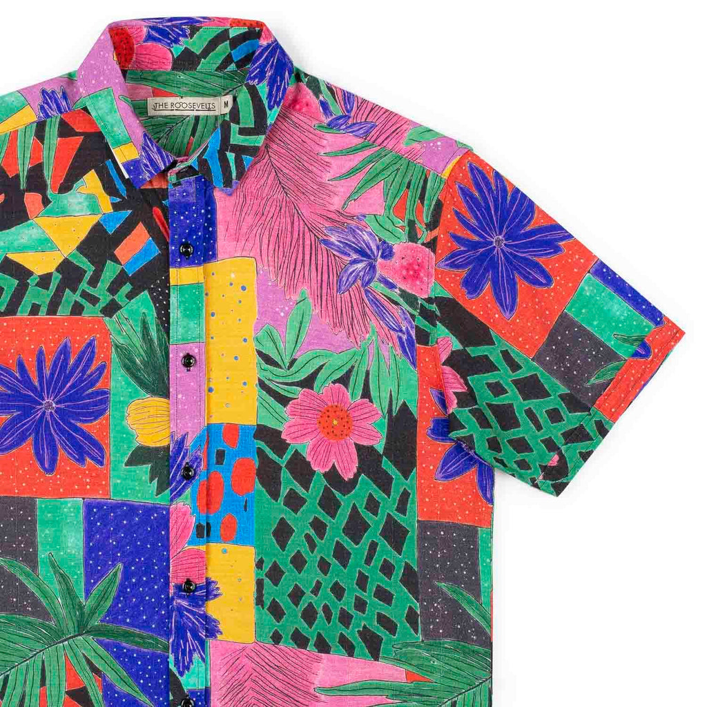 RSVLTS Max Floral Bamboo Short Sleeve Shirt in Multicolor — detail 7