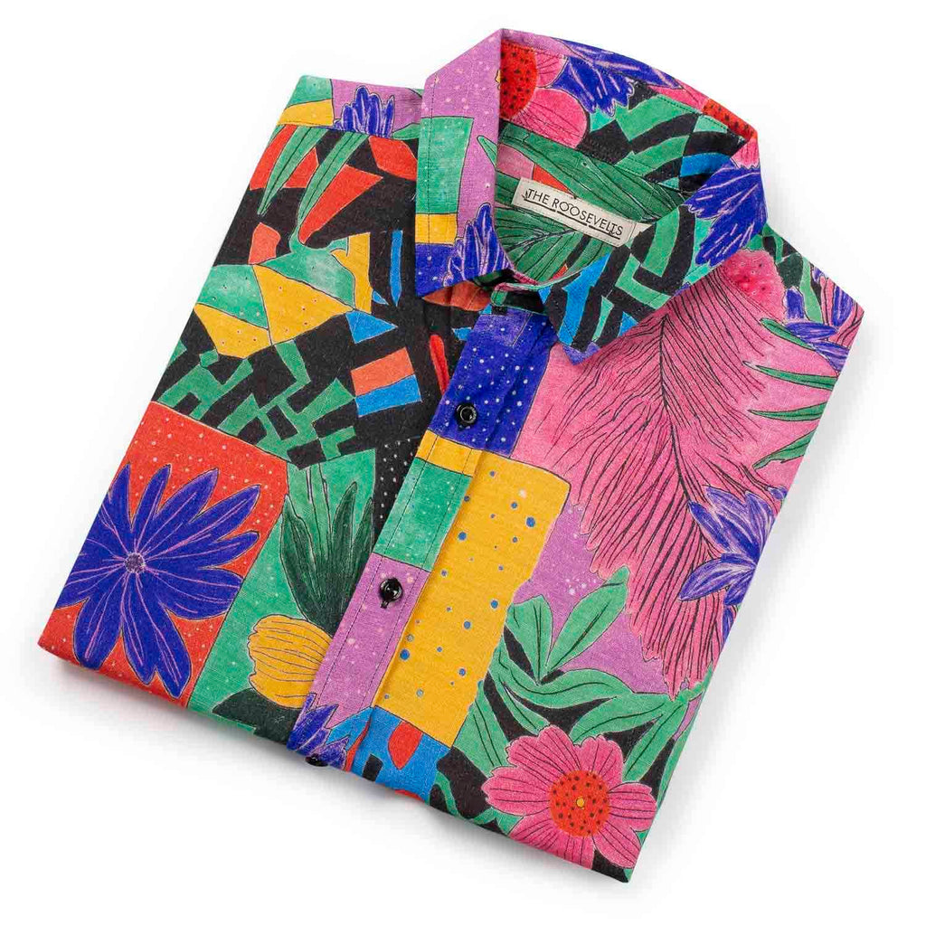 RSVLTS Max Floral Bamboo Short Sleeve Shirt in Multicolor — detail 15