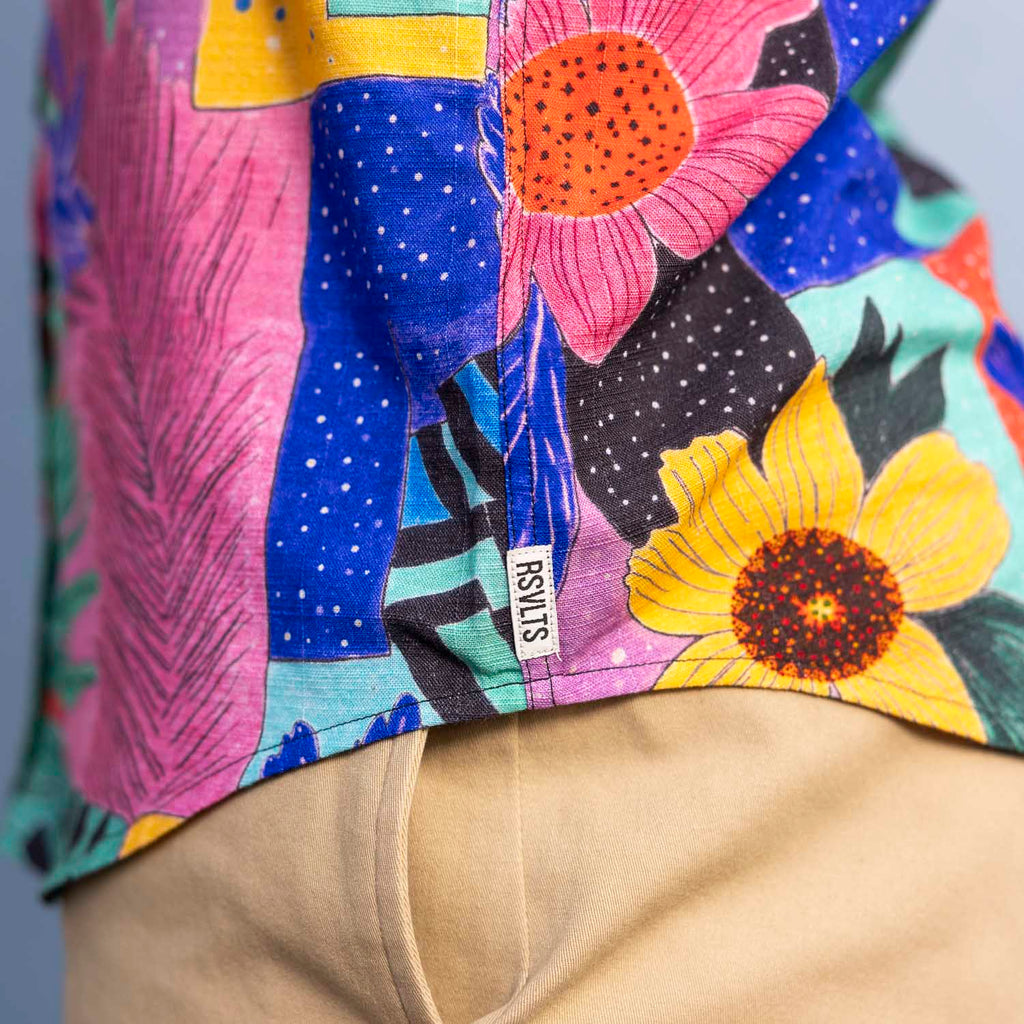 RSVLTS Max Floral Bamboo Short Sleeve Shirt in Multicolor — detail 11