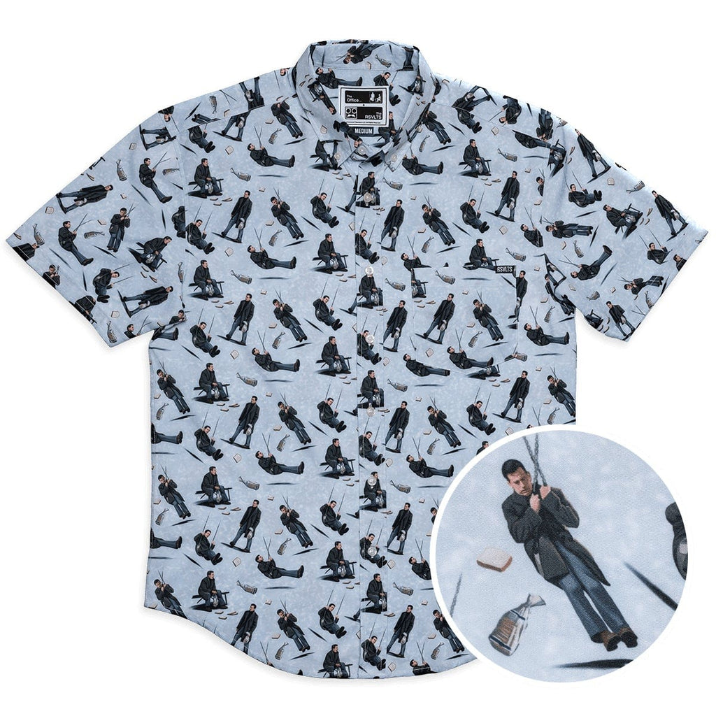 RSVLTS I’m Okay… No, I’m Not KUNUFLEX Short Sleeve Shirt in White — detail 2