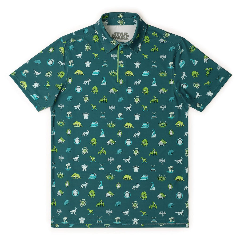 RSVLTS Encyclopedia Galactica All-Day Polo in Green — front view