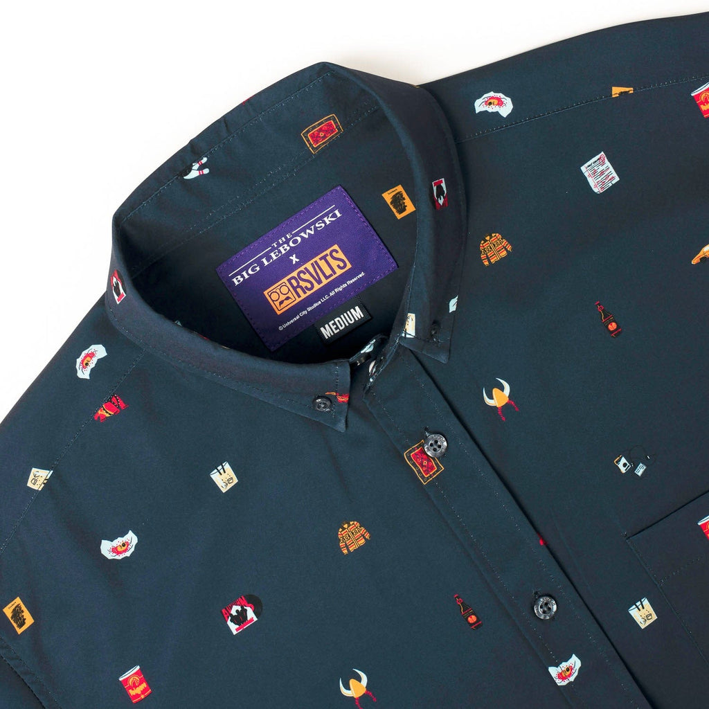 RSVLTS Lil Bowskis KUNUFLEX Short Sleeve Shirt in Blue — detail 5