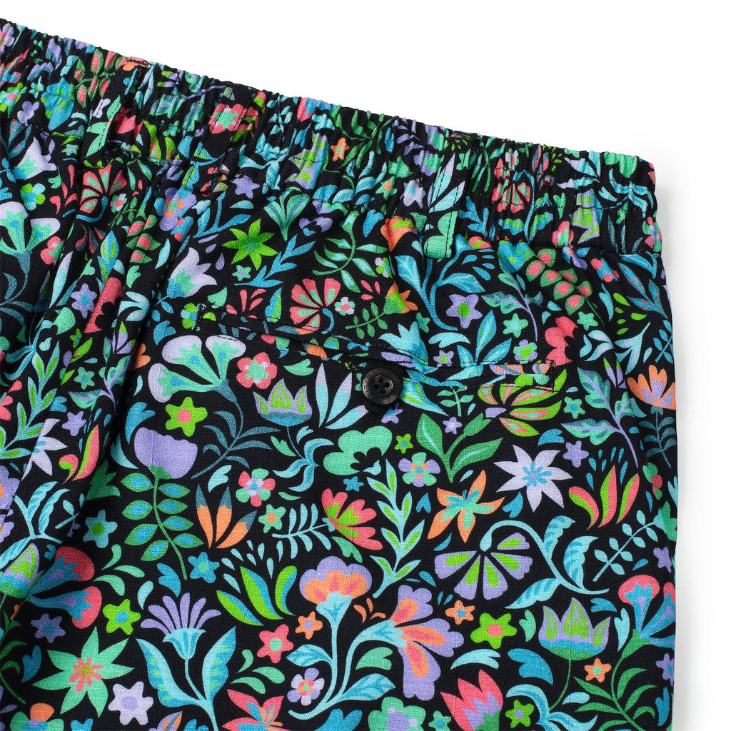 RSVLTS Kaleidos Bamboo Resort Shorts in Black — detail 6
