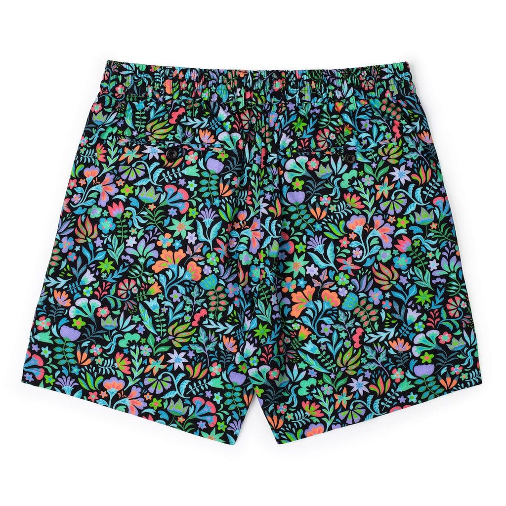 RSVLTS Kaleidos Bamboo Resort Shorts in Black — detail 5