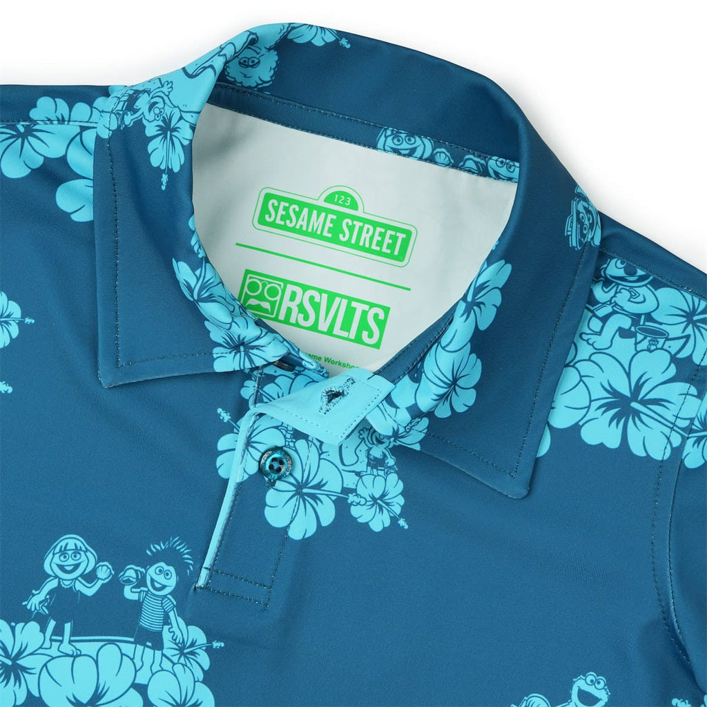 RSVLTS Petal Party Preschool All-Day Polo in Blue — detail 4