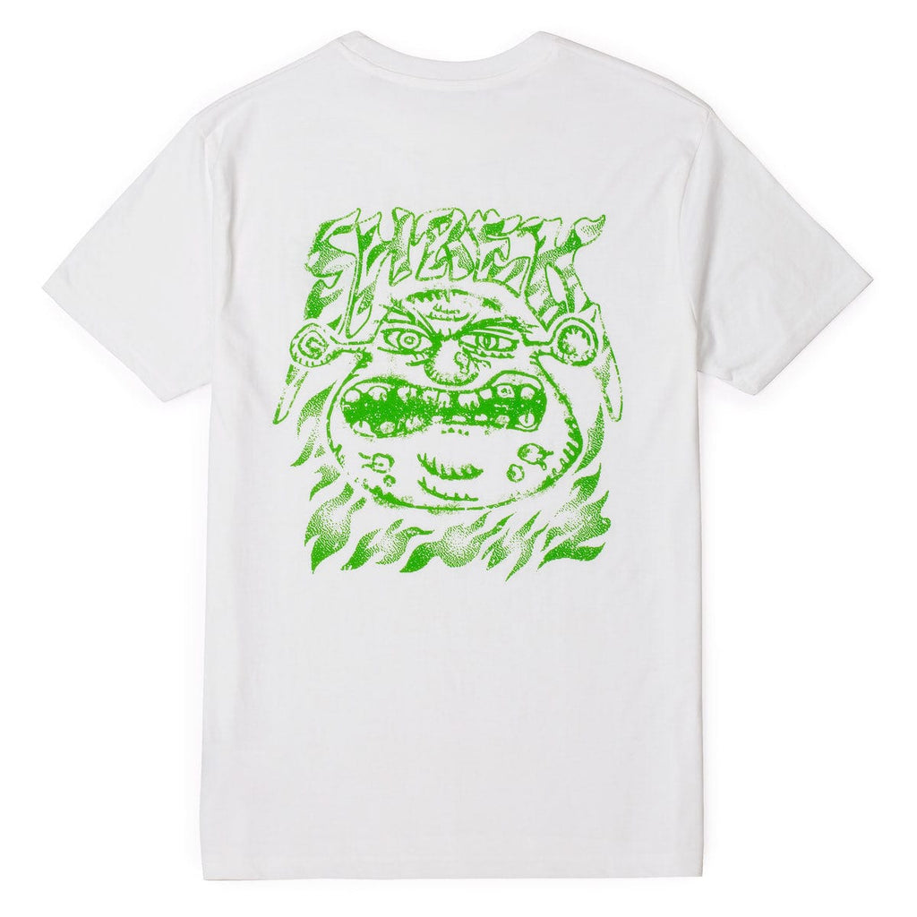 RSVLTS Beware OGRE Crewneck Tee in White — front view
