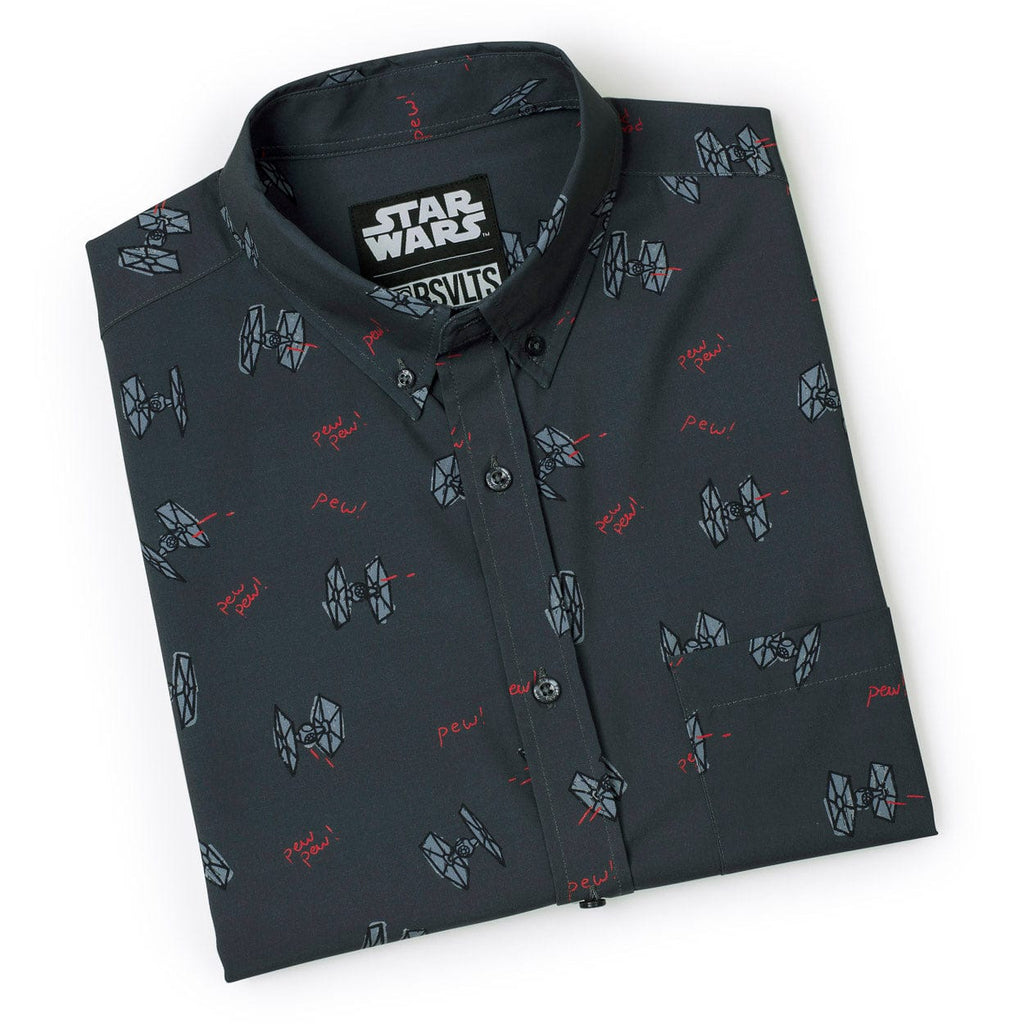 RSVLTS Pew Pew KUNUFLEX Short Sleeve Shirt in Black — detail 8