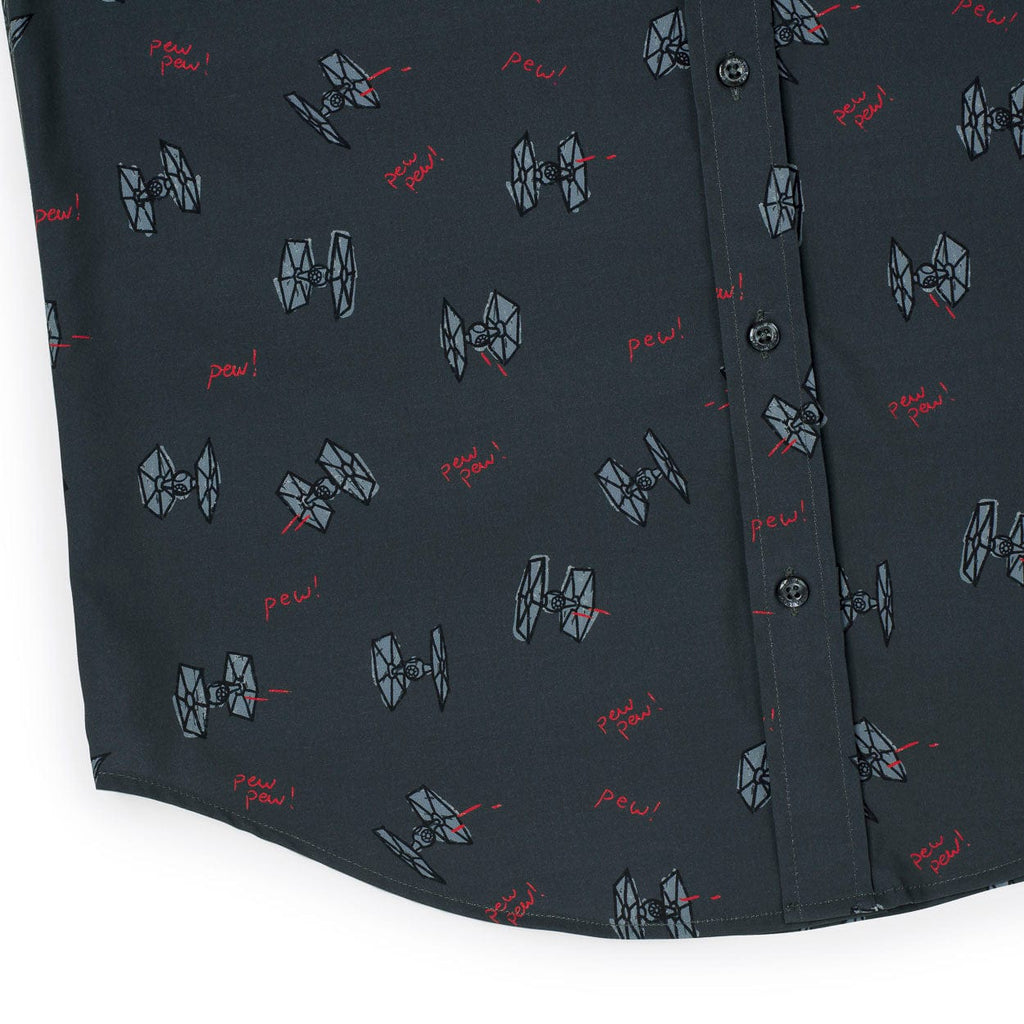 RSVLTS Pew Pew KUNUFLEX Short Sleeve Shirt in Black — detail 7