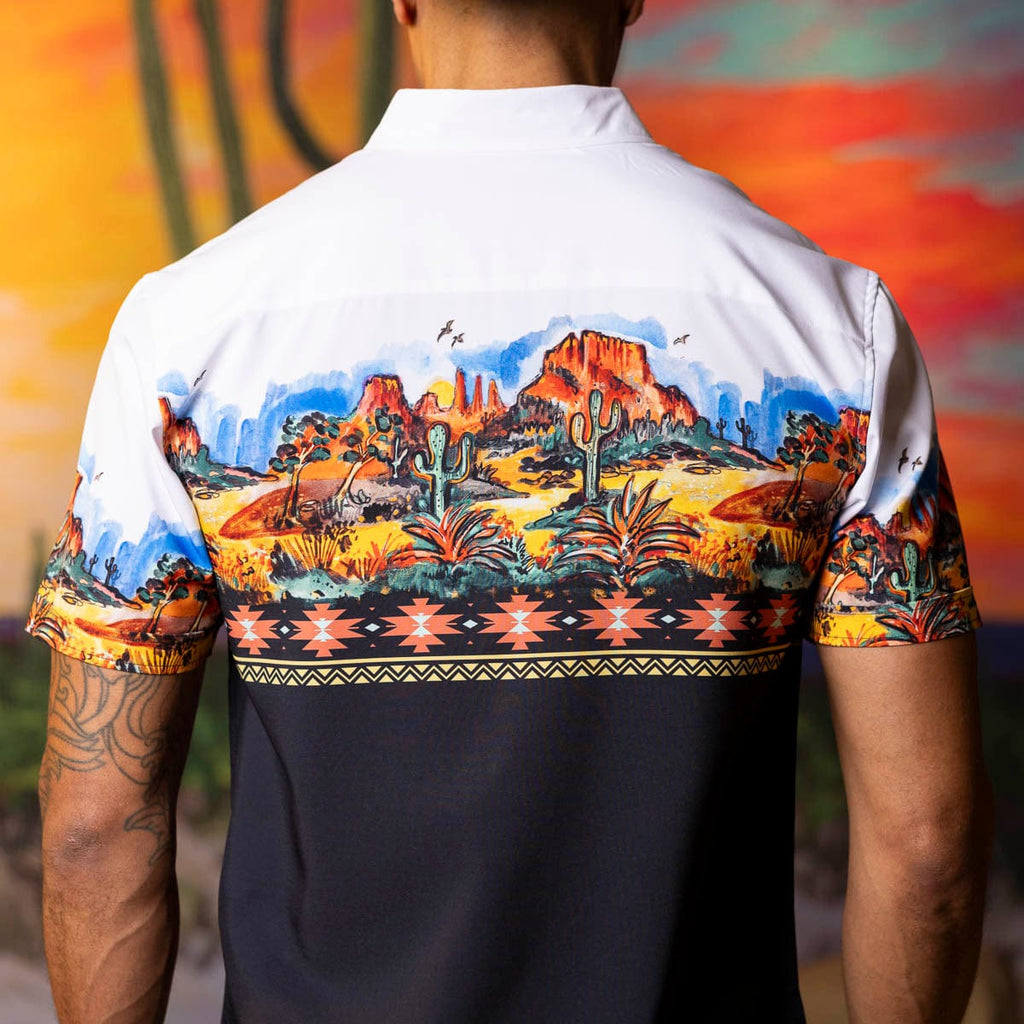 RSVLTS The Frontiersman KUNUFLEX Short Sleeve Shirt in Black — detail 5